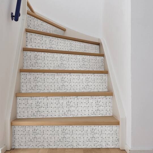 InHome Basketweave Carrara Peel & Stick Backsplash Tiles